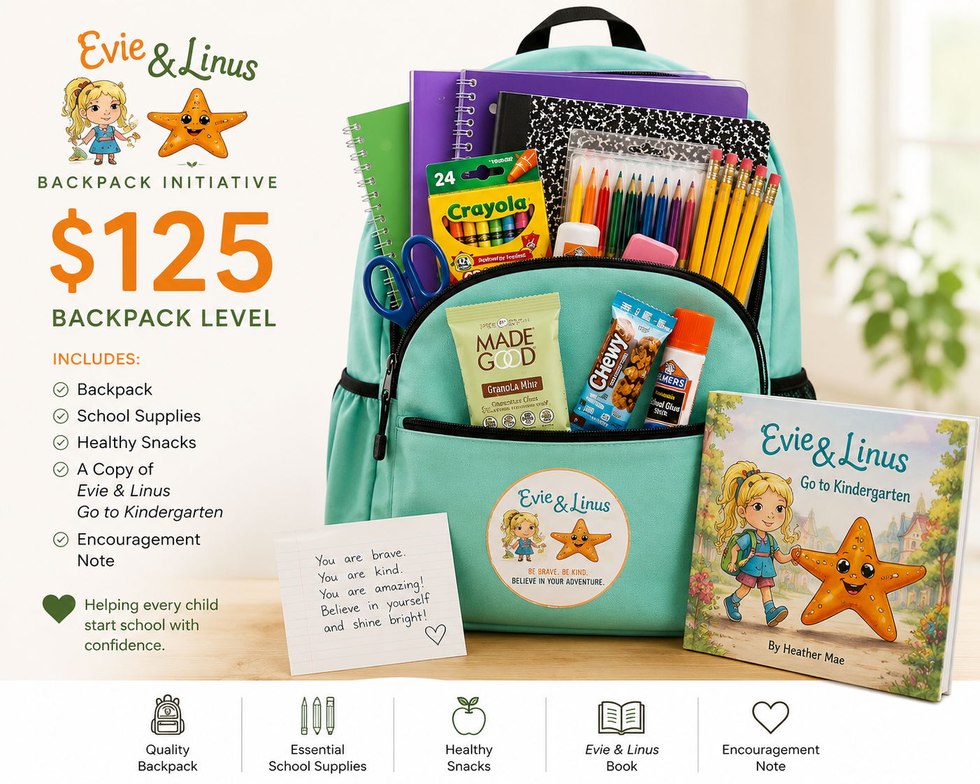 Evie & Linus Backpack Initiative Gold Sponsor